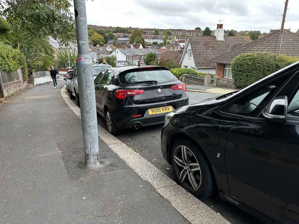 Photograph of VU15 KNV - a Black Alfa Romeo Giulietta parked in Hollingdean by a non-resident. The fourth of fifteen photographs supplied by the residents of Hollingdean.