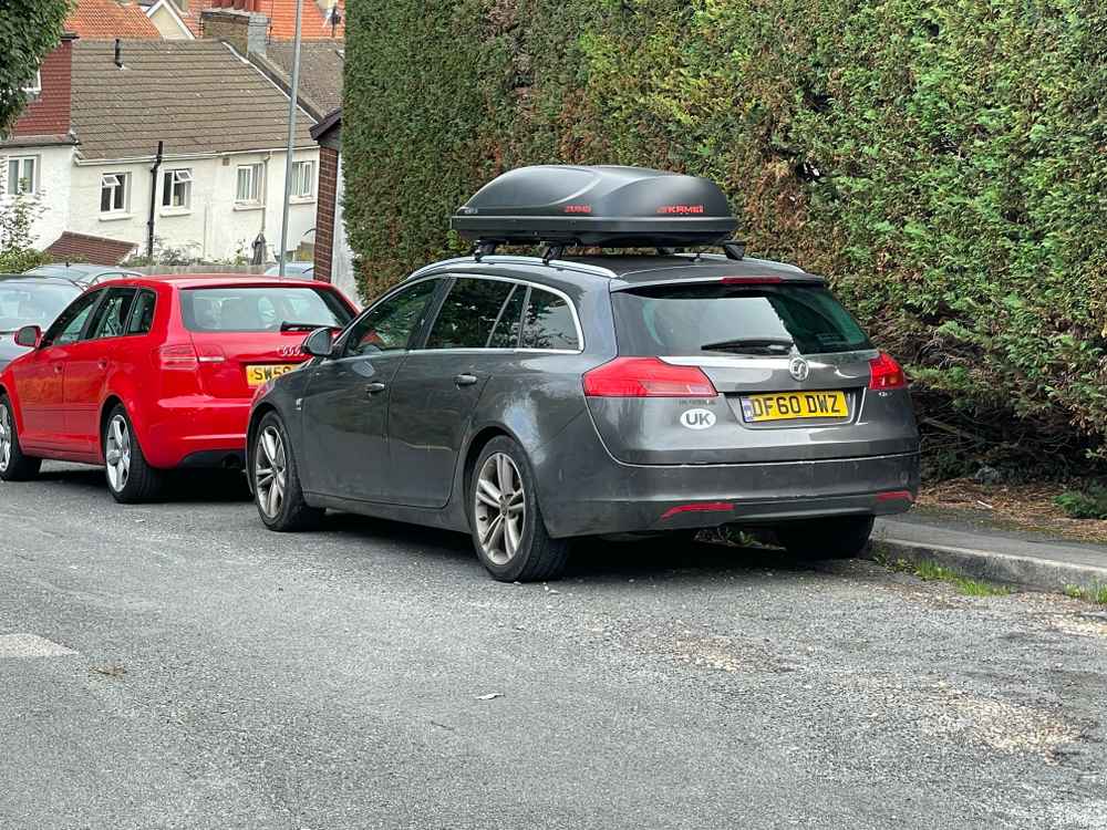 Photograph of DF60 DWZ - a Grey Vauxhall Insignia parked in Hollingdean by a non-resident. The first of fifteen photographs supplied by the residents of Hollingdean.