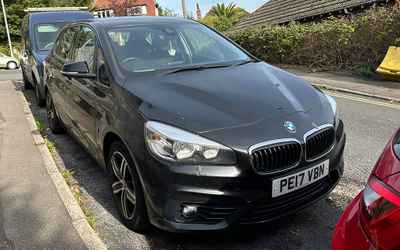 PE17 VBN, a Black BMW 2 Series parked in Hollingdean