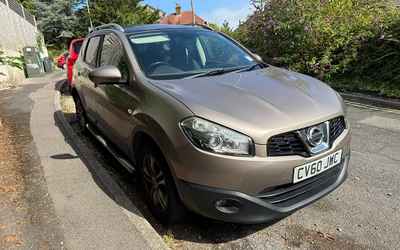 CV60 JWC, a Gold Nissan Qashqai parked in Hollingdean