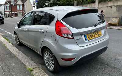 GV13 FSC, a Silver Ford Fiesta parked in Hollingdean