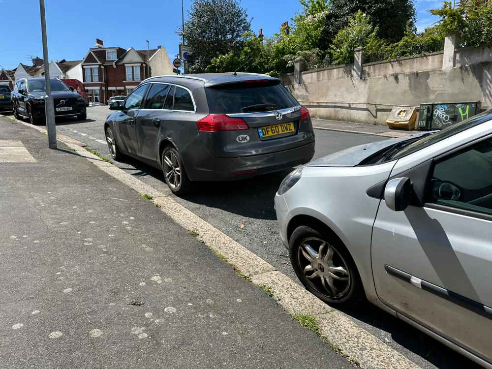 Photograph of DF60 DWZ - a Grey Vauxhall Insignia parked in Hollingdean by a non-resident. The thirteenth of fifteen photographs supplied by the residents of Hollingdean.