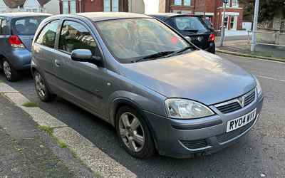 RY04 WVV, a Silver Vauxhall Corsa parked in Hollingdean