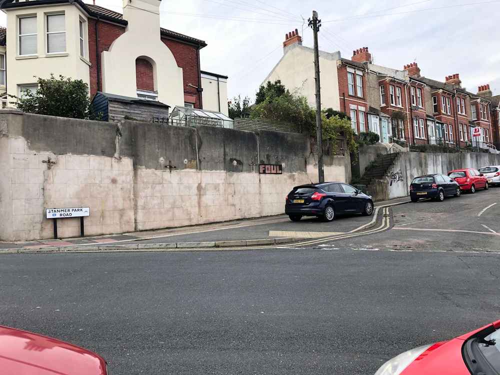 Photograph of GU62 DYT - a Blue Ford Focus parked in Hollingdean by a non-resident. 