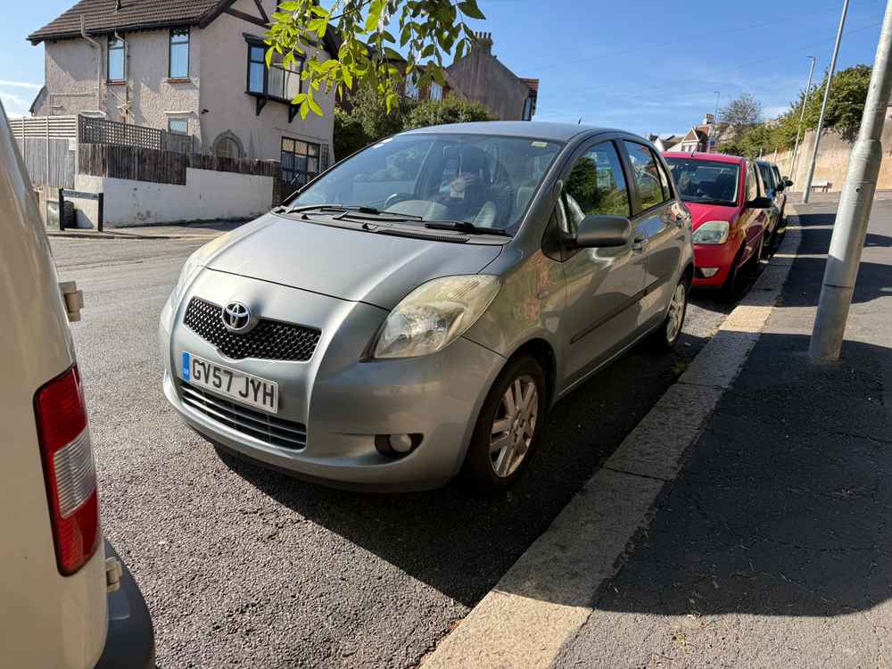 Photograph of GV57 JYH - a Grey Toyota Yaris parked in Hollingdean by a non-resident. The third of four photographs supplied by the residents of Hollingdean.
