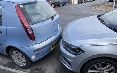 WN06 MMF, a Blue Fiat Punto parked in Hollingdean