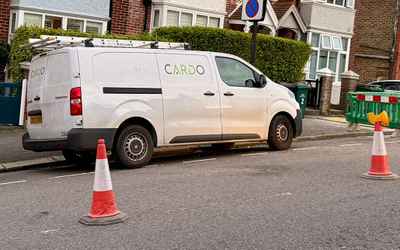 CK25 OUS, a White Citroen Dispatch parked in Hollingdean