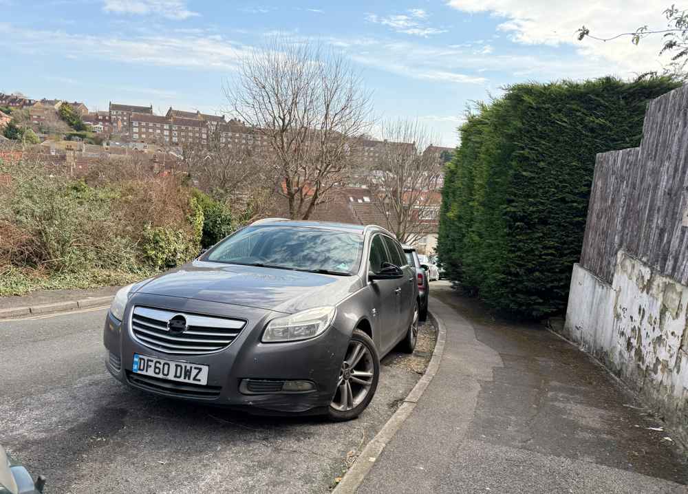 Photograph of DF60 DWZ - a Grey Vauxhall Insignia parked in Hollingdean by a non-resident. The twenty-fifth of twenty-six photographs supplied by the residents of Hollingdean.