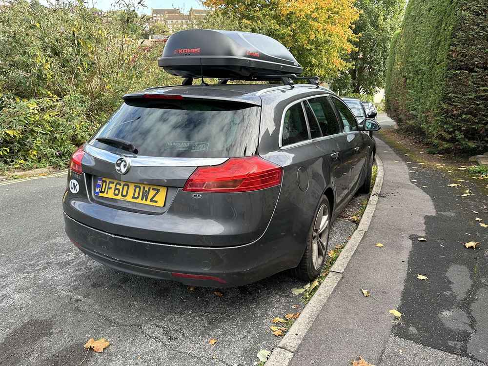 Photograph of DF60 DWZ - a Grey Vauxhall Insignia parked in Hollingdean by a non-resident. The second of twenty-seven photographs supplied by the residents of Hollingdean.