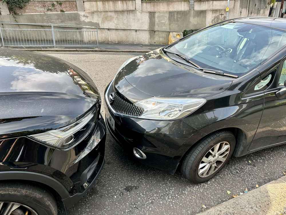 Photograph of BW15 VNJ - a Black Nissan Note parked in Hollingdean by a non-resident who uses the local area as part of their Brighton commute. The second of twenty-two photographs supplied by the residents of Hollingdean.