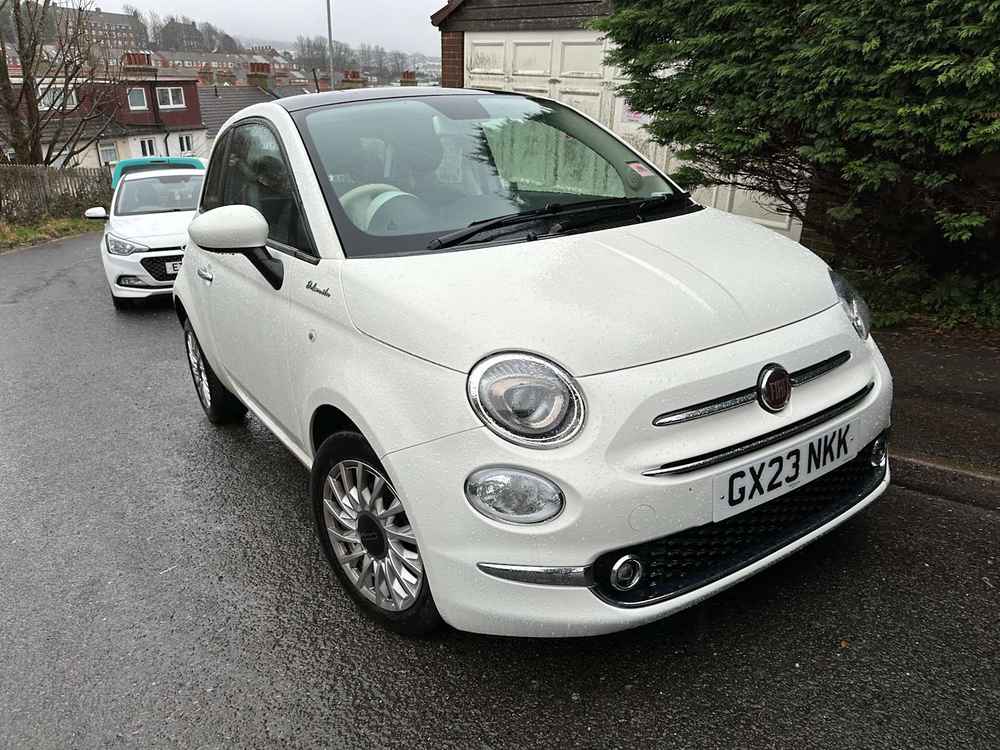 Photograph of GX23 NKK - a White Fiat 500 parked in Hollingdean by a non-resident. The third of six photographs supplied by the residents of Hollingdean.
