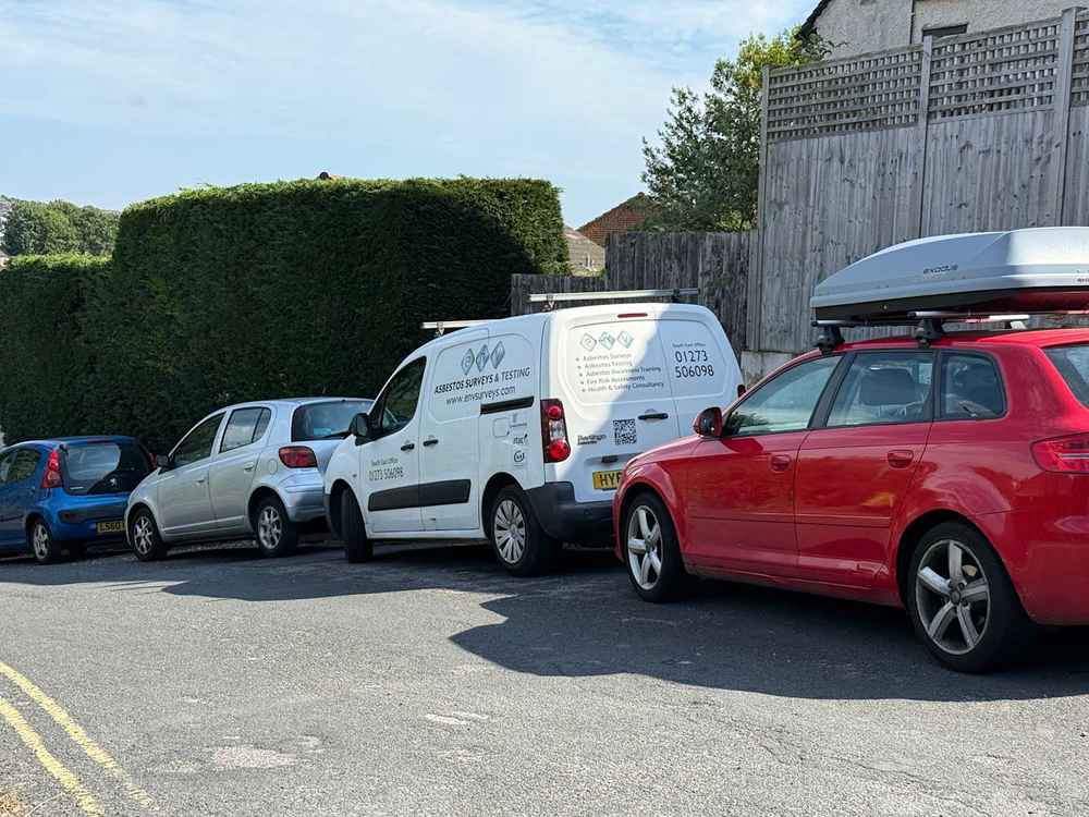 Photograph of HY62 KTP - a White Citroen Berlingo parked in Hollingdean by a non-resident. The thirteenth of fourteen photographs supplied by the residents of Hollingdean.