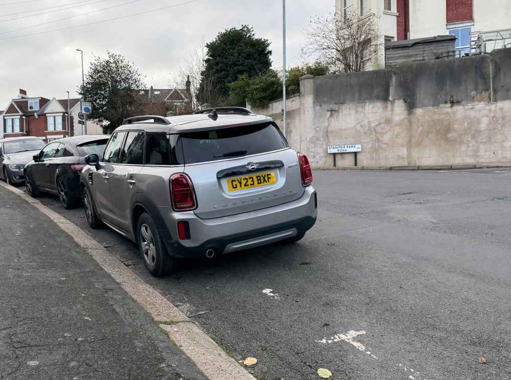 Photograph of GY23 BXF - a Grey Mini Countryman parked in Hollingdean by a non-resident who uses the local area as part of their Brighton commute. The seventeenth of seventeen photographs supplied by the residents of Hollingdean.