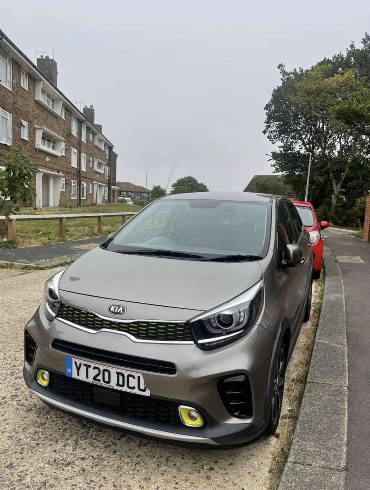 Photograph of YT20 DCU - a Grey Kia Picanto parked in Hollingdean by a non-resident and stored here whilst a dodgy car dealer attempts to sell it. The second of five photographs supplied by the residents of Hollingdean.