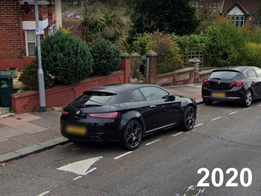 Photograph of SL09 WUB - a Black Alfa Romeo Brera parked in Hollingdean by a non-resident. The twenty-fourth of twenty-six photographs supplied by the residents of Hollingdean.