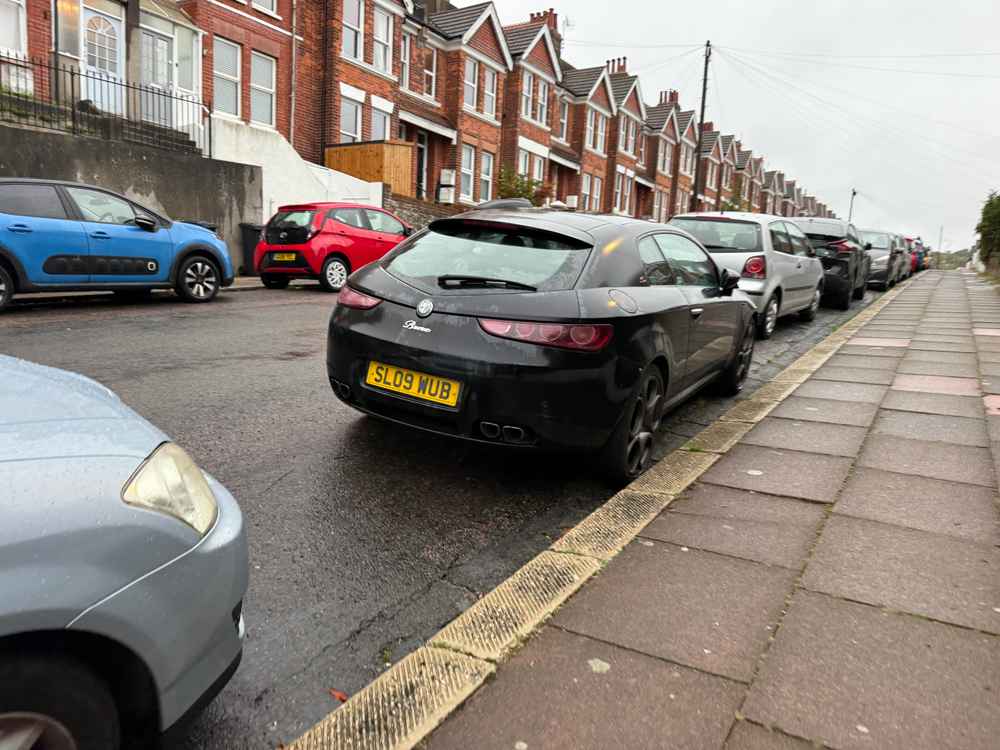 Photograph of SL09 WUB - a Black Alfa Romeo Brera parked in Hollingdean by a non-resident. The thirty-seventh of forty-one photographs supplied by the residents of Hollingdean.