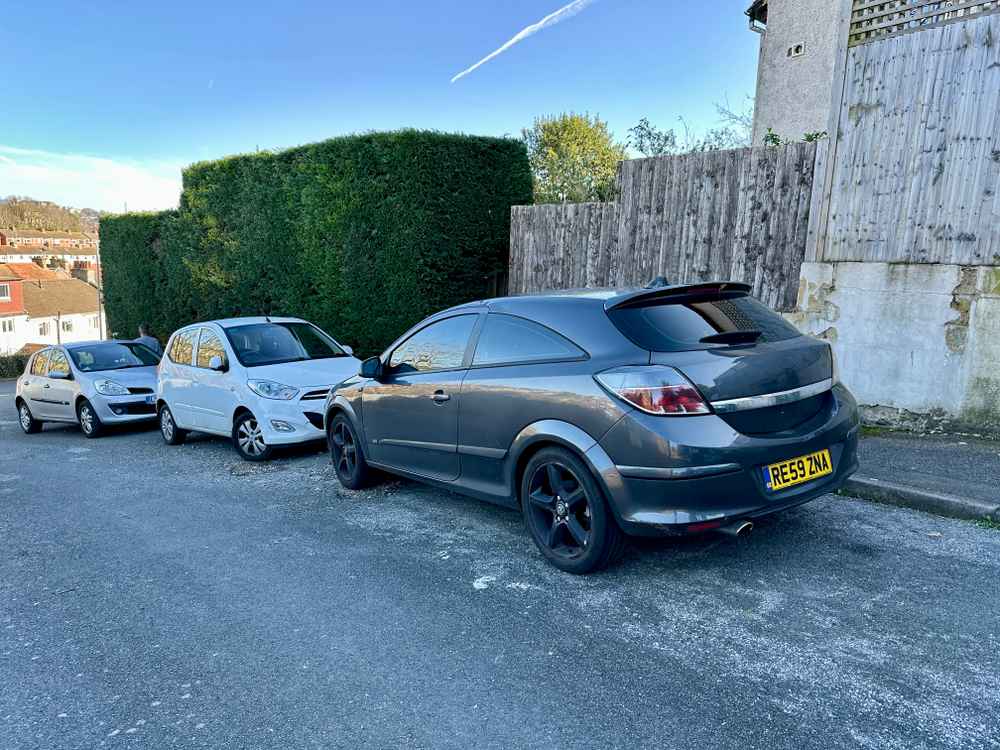 Photograph of RE59 ZNA - a Grey Vauxhall Astra parked in Hollingdean by a non-resident. The sixth of eight photographs supplied by the residents of Hollingdean.