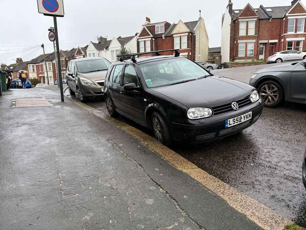 Photograph of LS52 YKN - a Black Volkswagen Golf parked in Hollingdean by a non-resident. The seventh of twelve photographs supplied by the residents of Hollingdean.