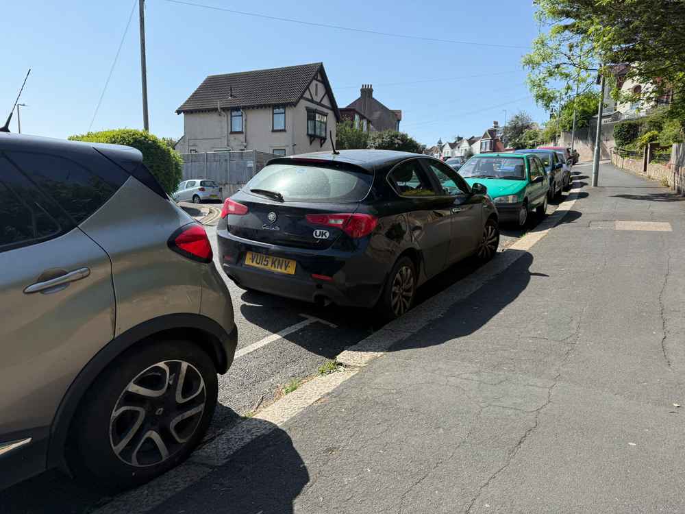 Photograph of VU15 KNV - a Black Alfa Romeo Giulietta parked in Hollingdean by a non-resident. The twenty-sixth of twenty-six photographs supplied by the residents of Hollingdean.