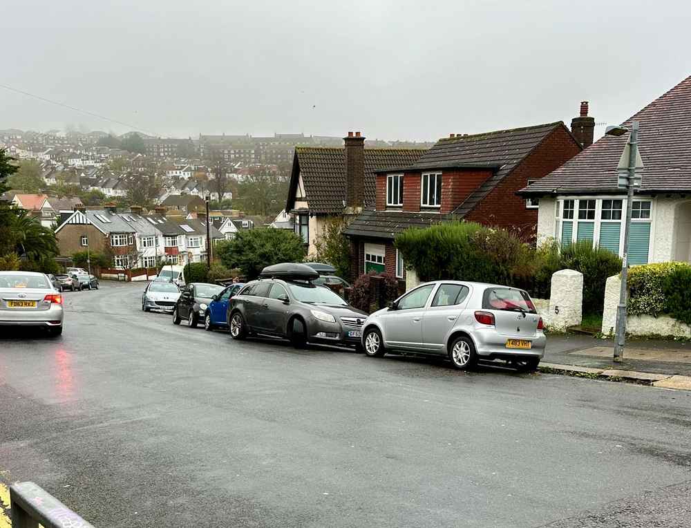 Photograph of DF60 DWZ - a Grey Vauxhall Insignia parked in Hollingdean by a non-resident. The third of twenty-seven photographs supplied by the residents of Hollingdean.