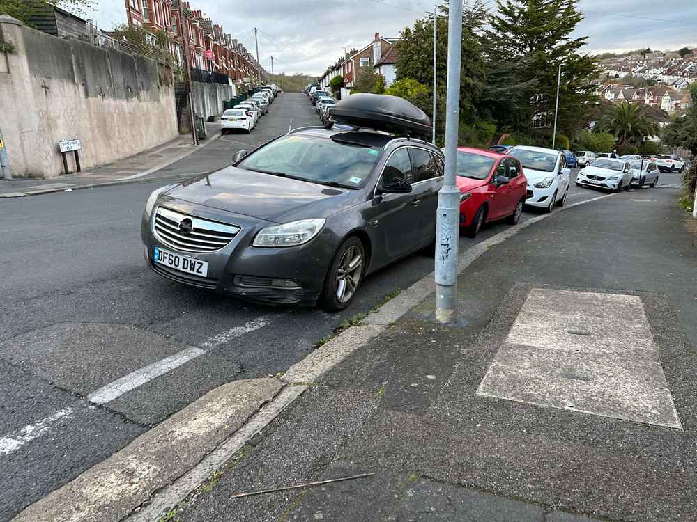Photograph of DF60 DWZ - a Grey Vauxhall Insignia parked in Hollingdean by a non-resident. The twelfth of twenty-seven photographs supplied by the residents of Hollingdean.