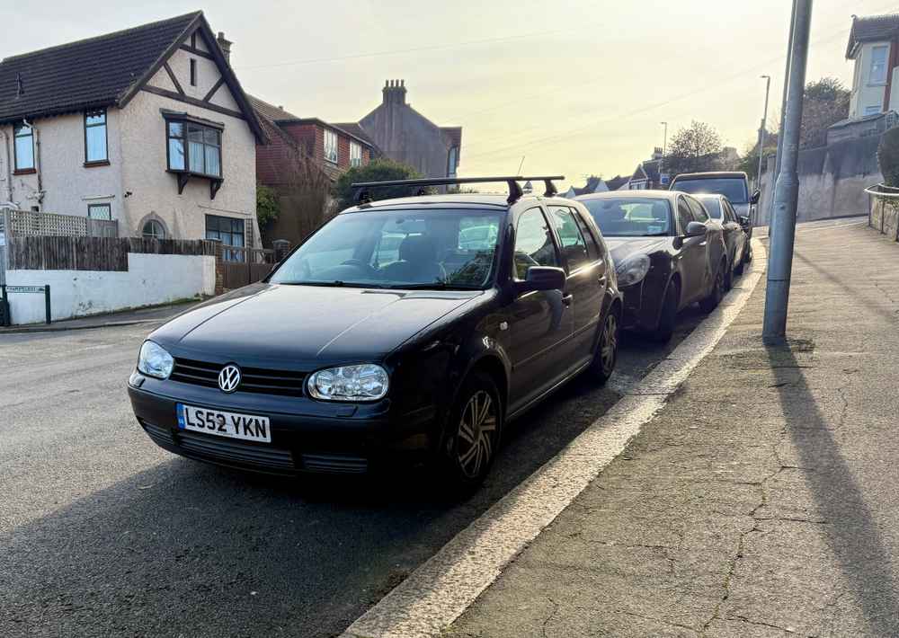 Photograph of LS52 YKN - a Black Volkswagen Golf parked in Hollingdean by a non-resident. The fifth of ten photographs supplied by the residents of Hollingdean.