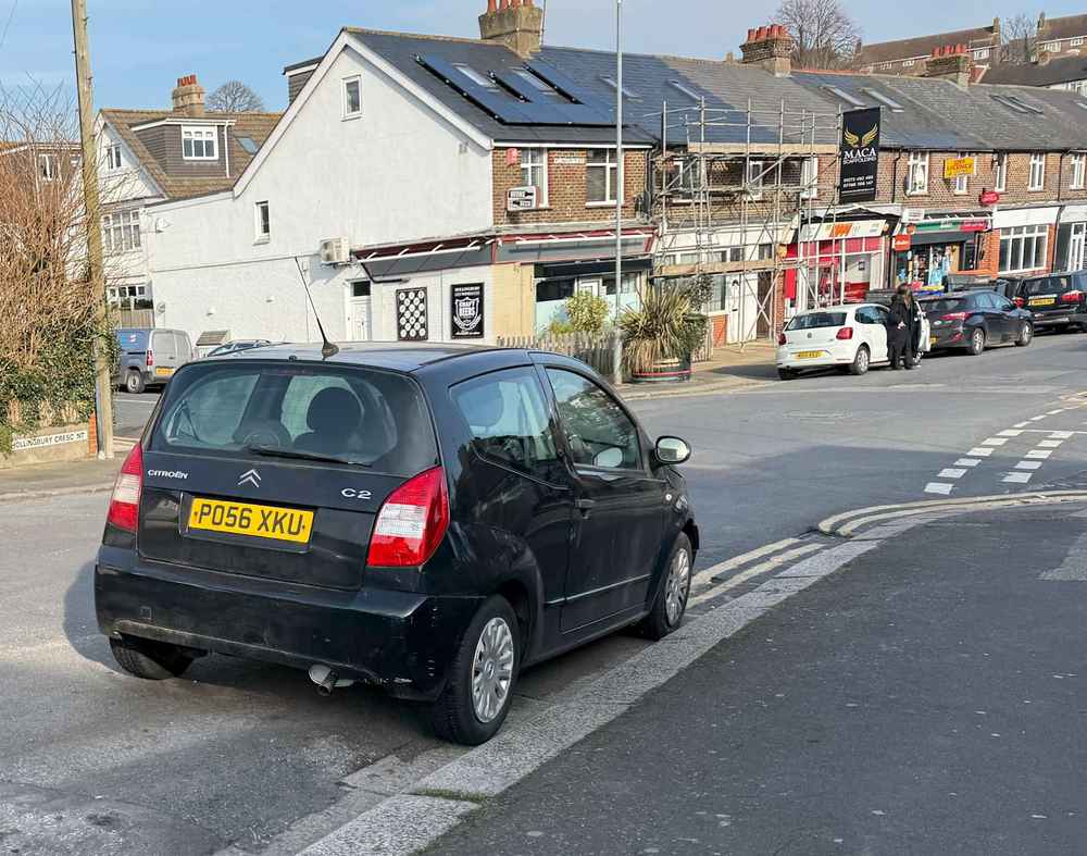 Photograph of PO56 XKU - a Black Citroen C2 parked in Hollingdean by a non-resident. The tenth of seventeen photographs supplied by the residents of Hollingdean.