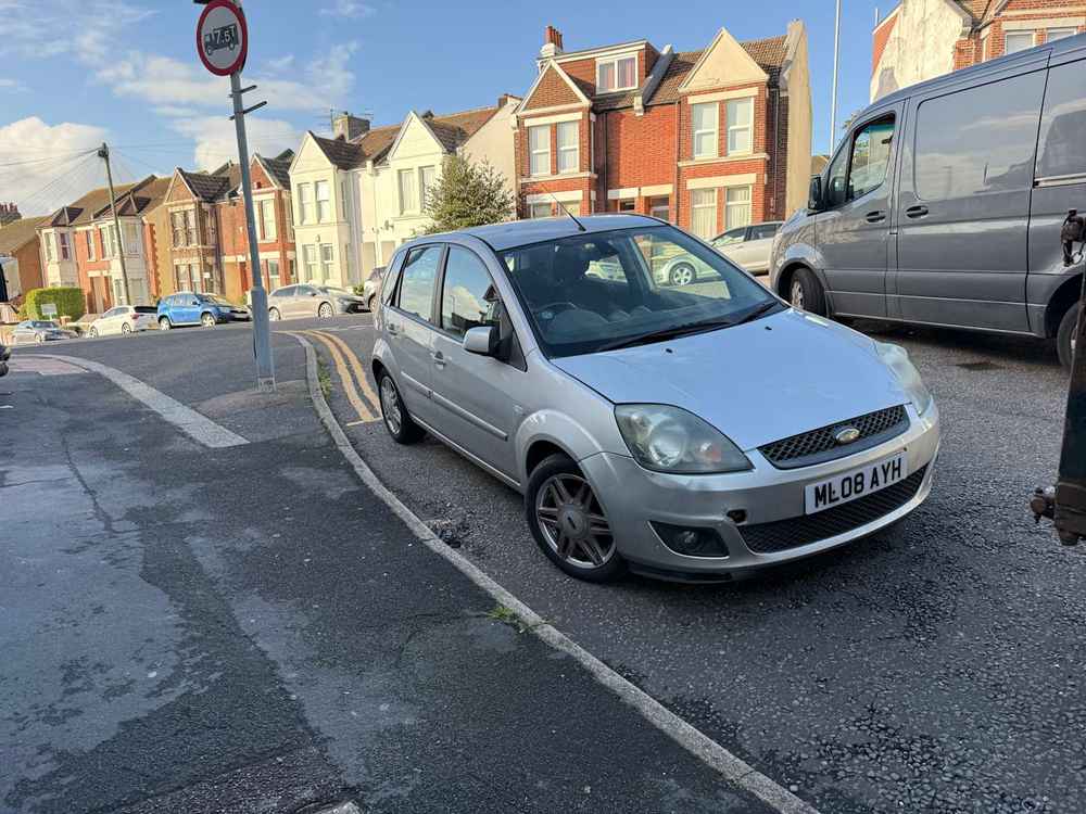 Photograph of ML08 AYH - a Silver Ford Fiesta parked in Hollingdean by a non-resident. The twelfth of thirteen photographs supplied by the residents of Hollingdean.