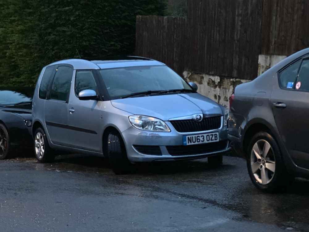 Photograph of NU63 OZB - a Blue Skoda Roomster parked in Hollingdean by a non-resident. The eighteenth of twenty-three photographs supplied by the residents of Hollingdean.