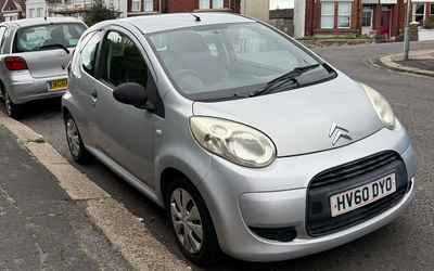 HV60 DYO, a Silver Citroen C1 parked in Hollingdean