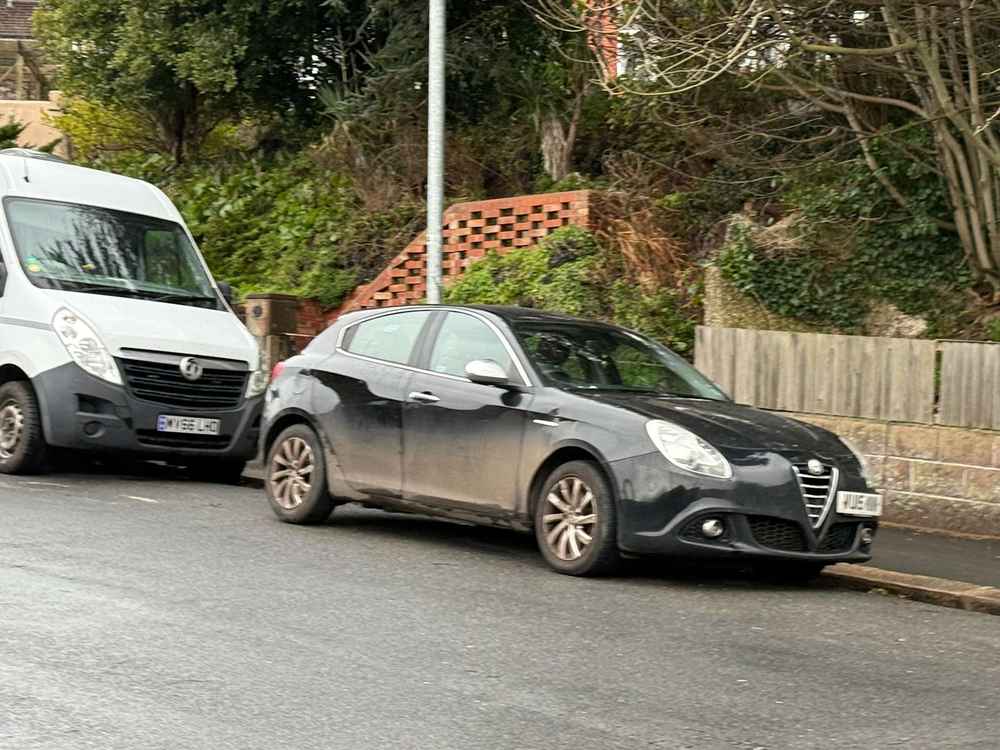 Photograph of VU15 KNV - a Black Alfa Romeo Giulietta parked in Hollingdean by a non-resident. The twenty-third of thirty-four photographs supplied by the residents of Hollingdean.