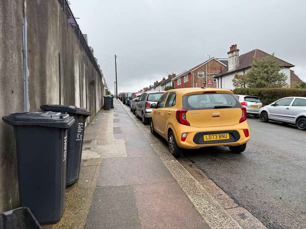 Photograph of LD73 BNU - a Yellow Kia Picanto parked in Hollingdean by a non-resident. The twelfth of twelve photographs supplied by the residents of Hollingdean.