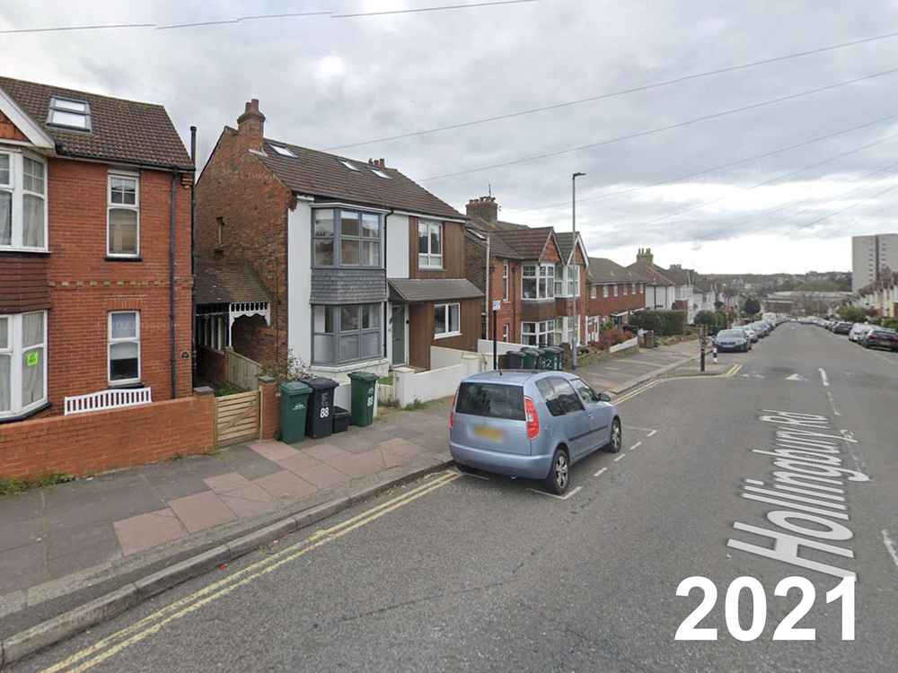 Photograph of NU63 OZB - a Blue Skoda Roomster parked in Hollingdean by a non-resident. The twenty-second of twenty-three photographs supplied by the residents of Hollingdean.