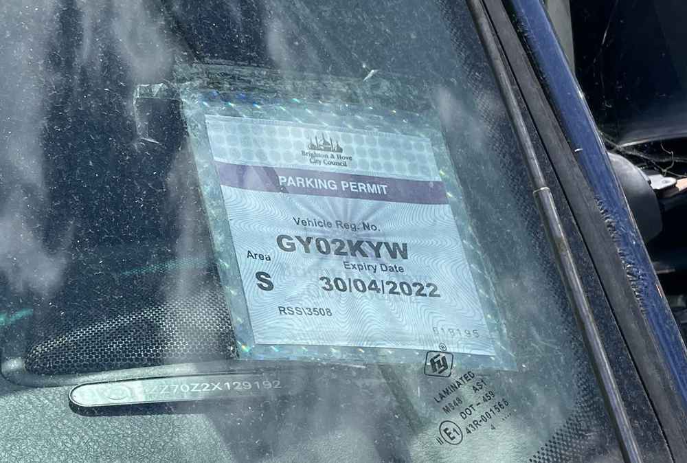 Photograph of GY02 KYW - a Blue Volkswagen Transporter camper van parked in Hollingdean by a non-resident. The first of twenty-five photographs supplied by the residents of Hollingdean.