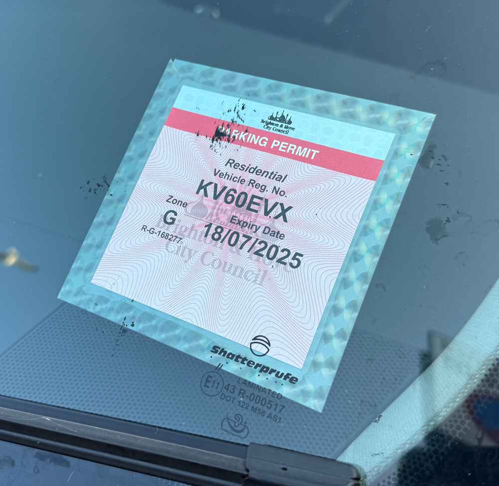 Photograph of KV60 EVX - a Black Toyota Verso parked in Hollingdean by a non-resident. The third of five photographs supplied by the residents of Hollingdean.