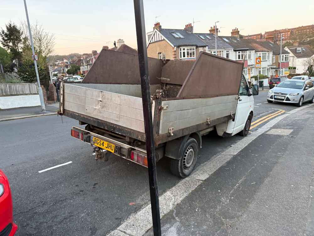 Photograph of BG54 JHU - a White Volkswagen T-Sporter parked in Hollingdean by a non-resident. The thirty-fourth of thirty-four photographs supplied by the residents of Hollingdean.