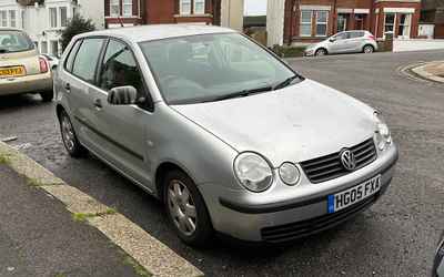 HG05 FXA, a Silver Volkwsagen Polo parked in Hollingdean