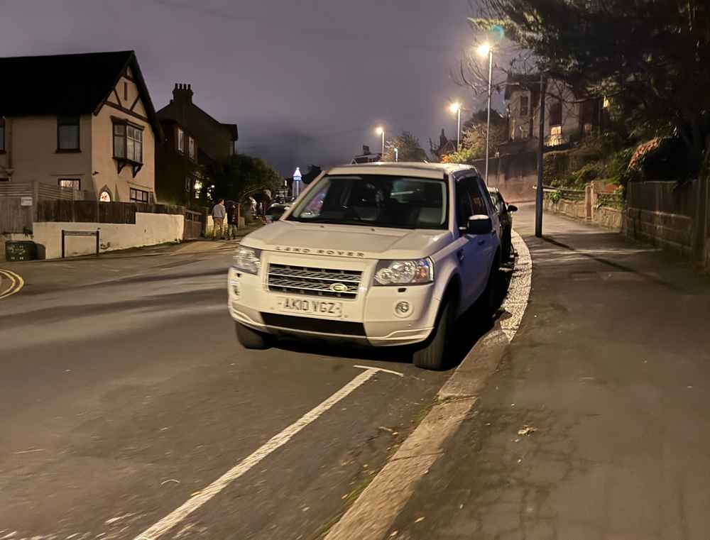 Photograph of AK10 VGZ - a White Land Rover Freelander parked in Hollingdean by a non-resident. The twelfth of twelve photographs supplied by the residents of Hollingdean.
