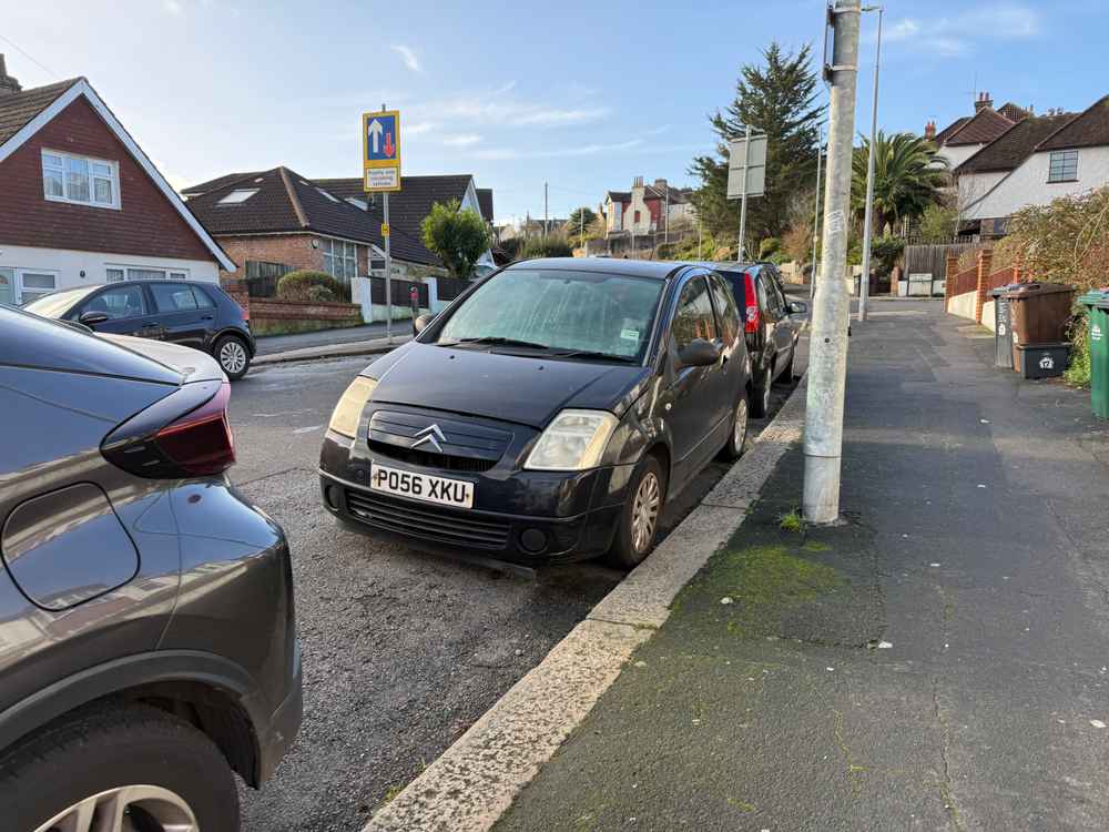 Photograph of PO56 XKU - a Black Citroen C2 parked in Hollingdean by a non-resident. The sixteenth of sixteen photographs supplied by the residents of Hollingdean.