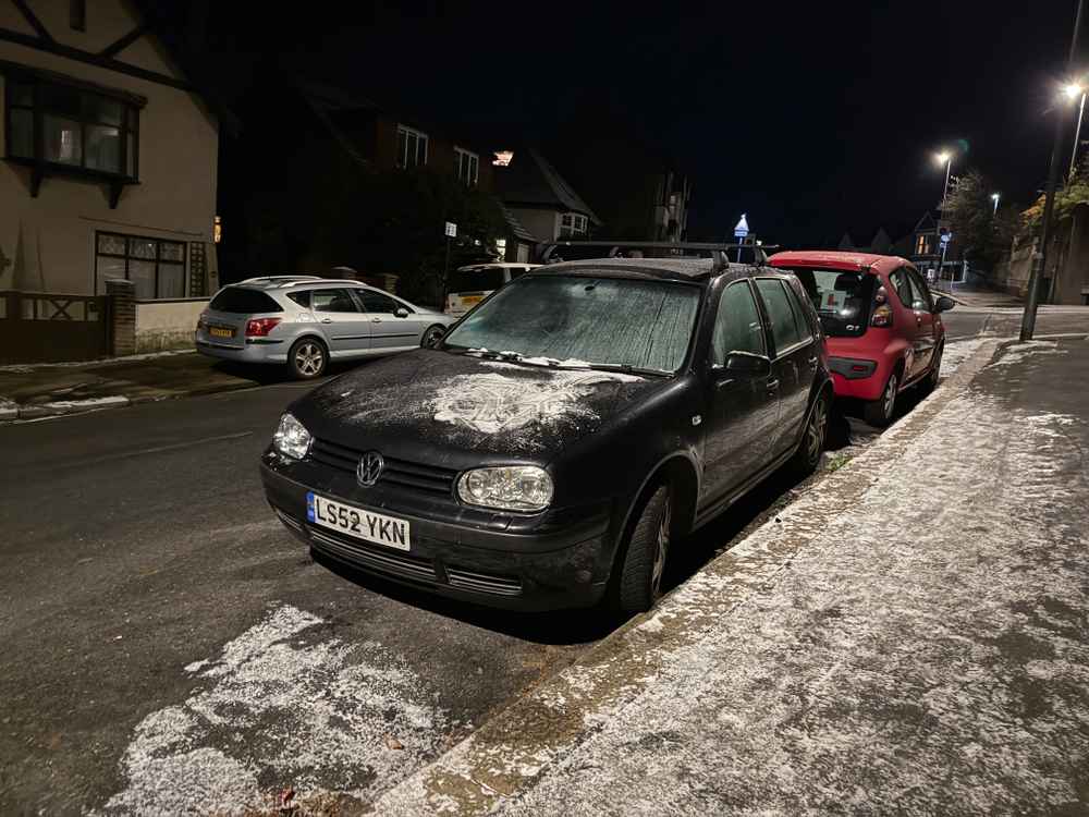 Photograph of LS52 YKN - a Black Volkswagen Golf parked in Hollingdean by a non-resident. The tenth of ten photographs supplied by the residents of Hollingdean.