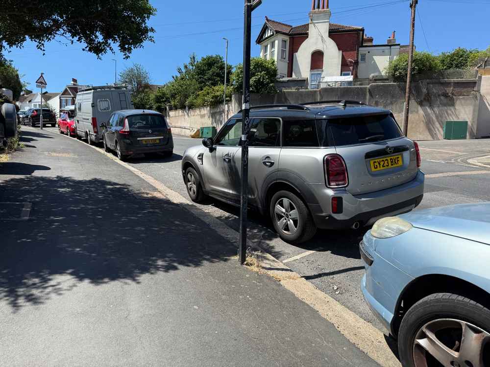 Photograph of GY23 BXF - a Grey Mini Countryman parked in Hollingdean by a non-resident who uses the local area as part of their Brighton commute. The twenty-fifth of twenty-five photographs supplied by the residents of Hollingdean.