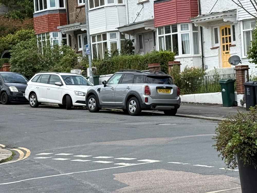 Photograph of GY23 BXF - a Grey Mini Countryman parked in Hollingdean by a non-resident who uses the local area as part of their Brighton commute. The twenty-fourth of twenty-four photographs supplied by the residents of Hollingdean.