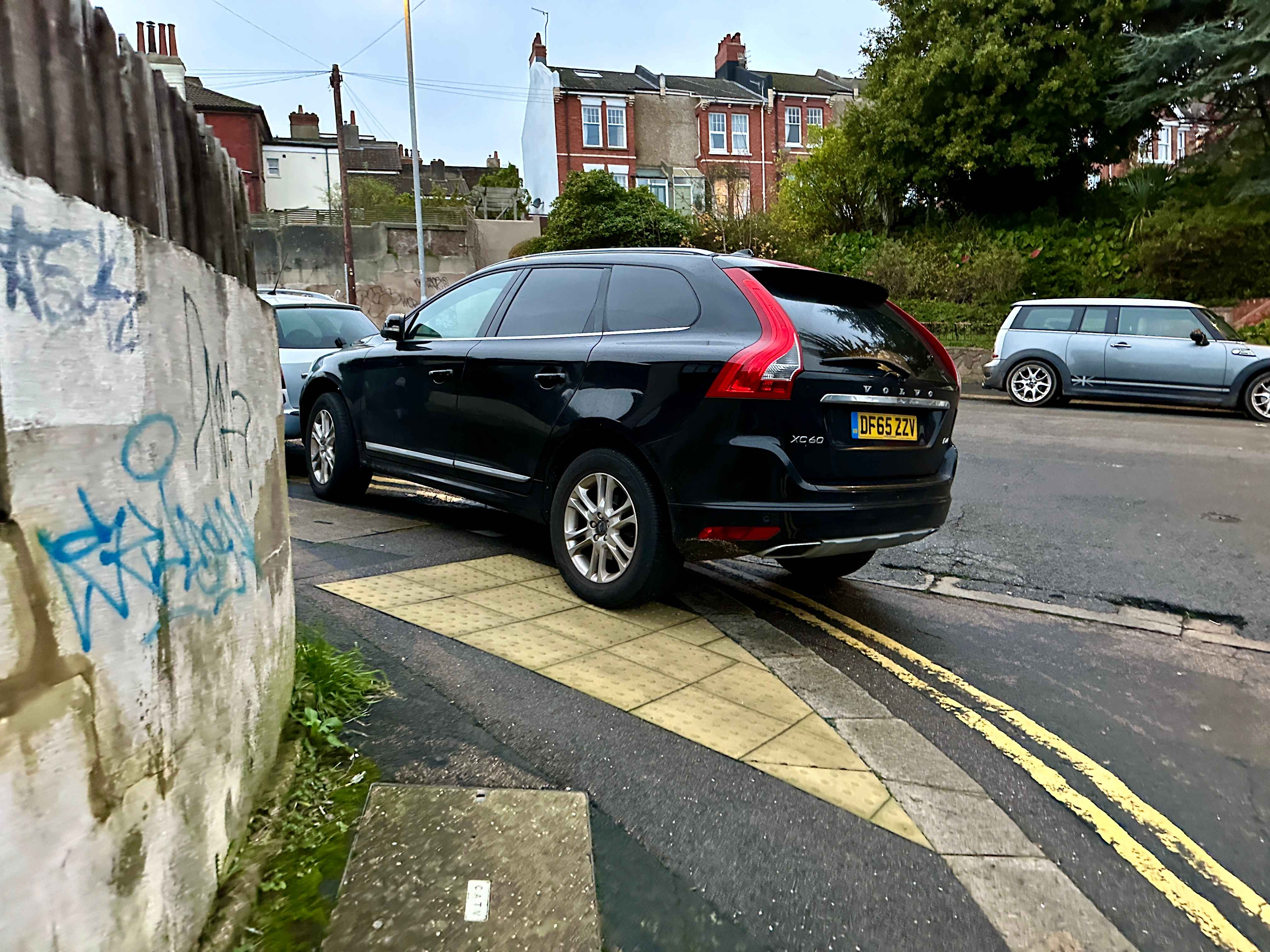 Photograph of DF65 ZZV - a Black Volvo XC60 parked in Hollingdean by a non-resident. The eighth of eight photographs supplied by the residents of Hollingdean.