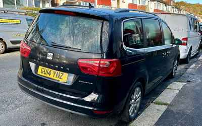 GU14 YNZ, a black Seat Alhambra parked in Hollingdean