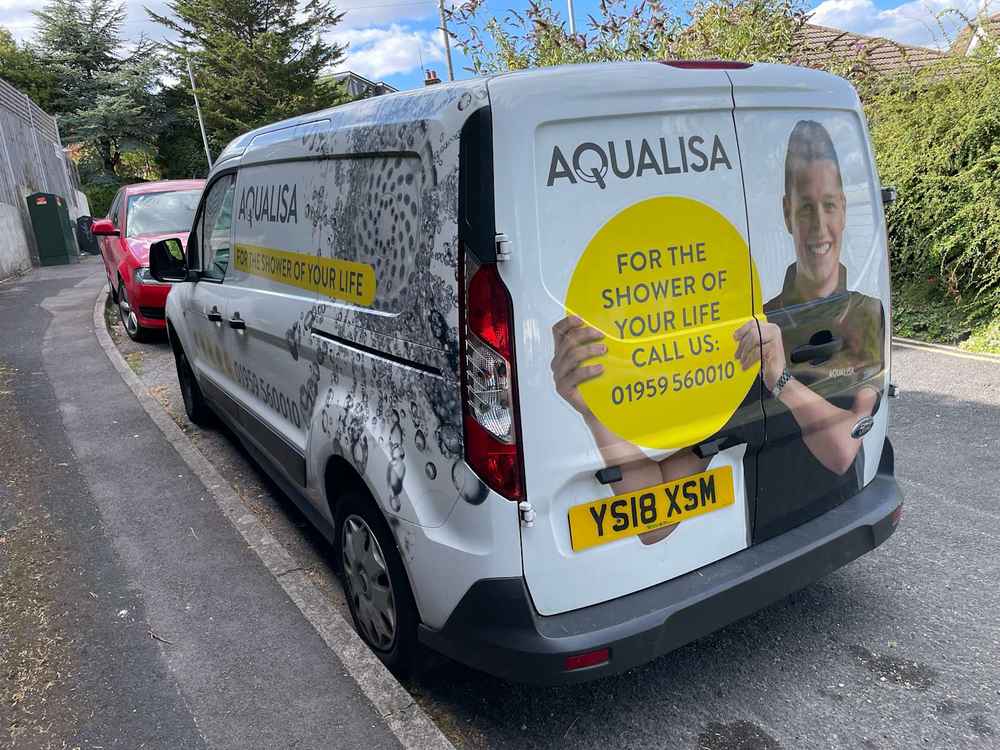 Photograph of YS18 XSM - a White Ford Transit Connect parked in Hollingdean by a non-resident. The second of five photographs supplied by the residents of Hollingdean.