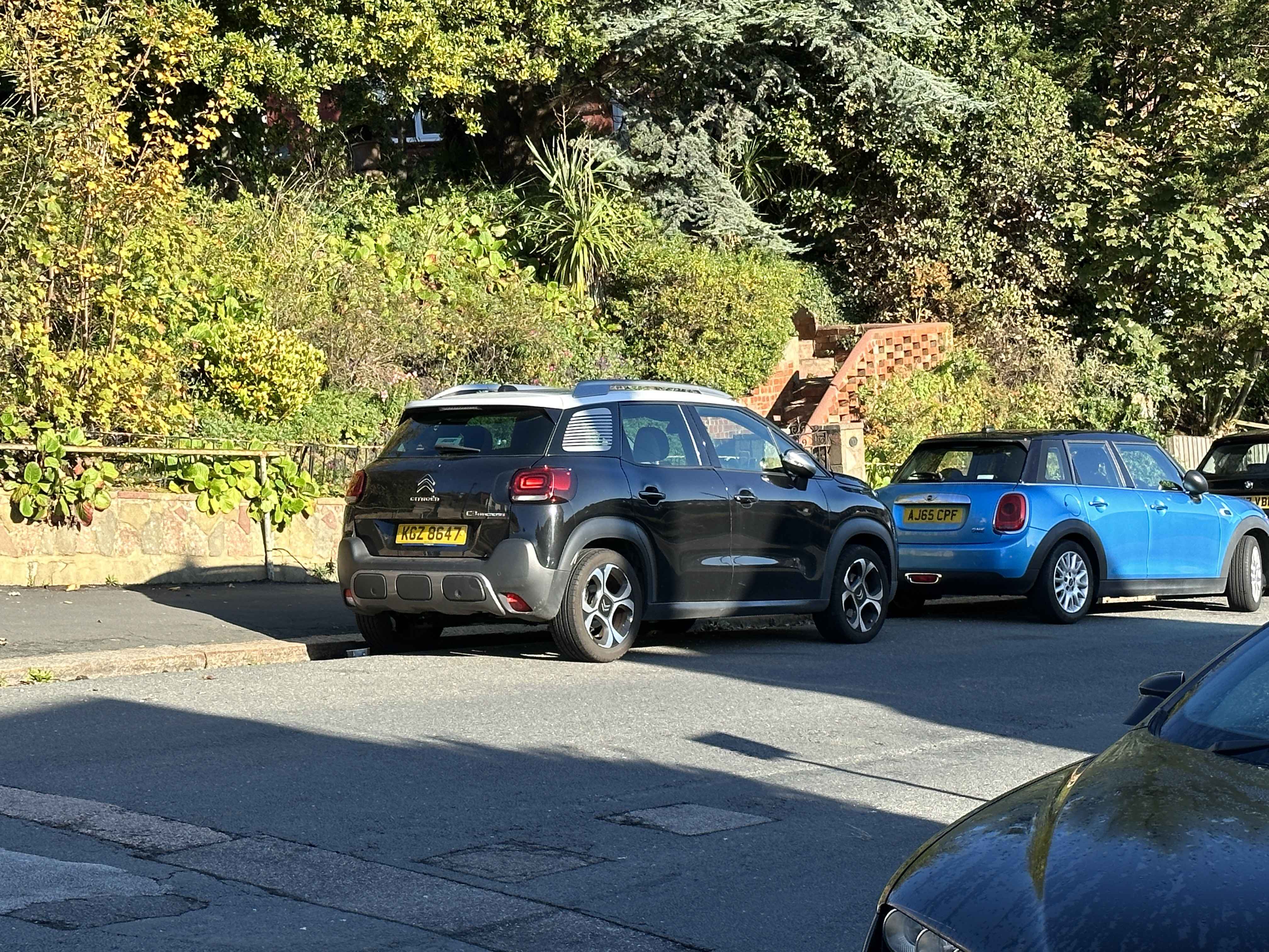 Photograph of KGZ 8647 - a Black Citroen C3 parked in Hollingdean by a non-resident who uses the local area as part of their Brighton commute. The fifth of five photographs supplied by the residents of Hollingdean.