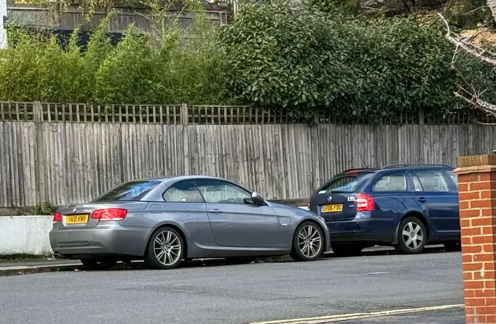 Photograph of YK10 KMV - a Silver BMW 3 Series parked in Hollingdean by a non-resident. The fifth of thirteen photographs supplied by the residents of Hollingdean.