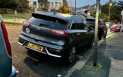 LJ67 YDW, a Grey Kia Niro parked in Hollingdean