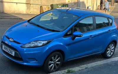 FP11 ZXX, a Blue Ford Fiesta parked in Hollingdean