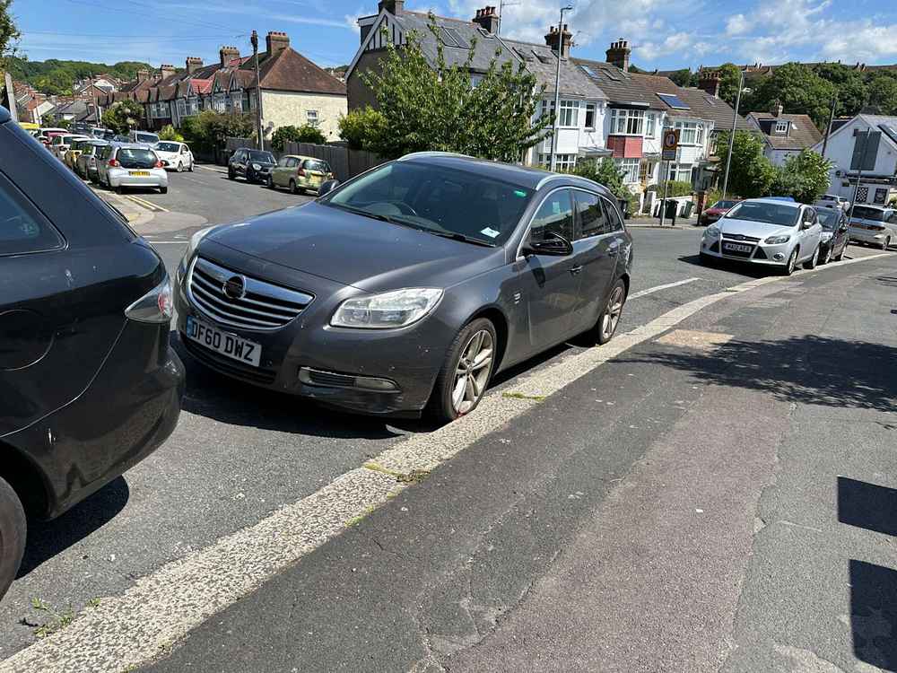 Photograph of DF60 DWZ - a Grey Vauxhall Insignia parked in Hollingdean by a non-resident. The fifteenth of twenty-seven photographs supplied by the residents of Hollingdean.